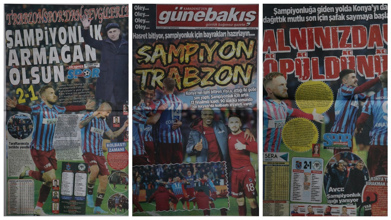 Trabzonspor'un galibiyeti yerel basında: 'Şampiyonluk ilacı Viscavak'