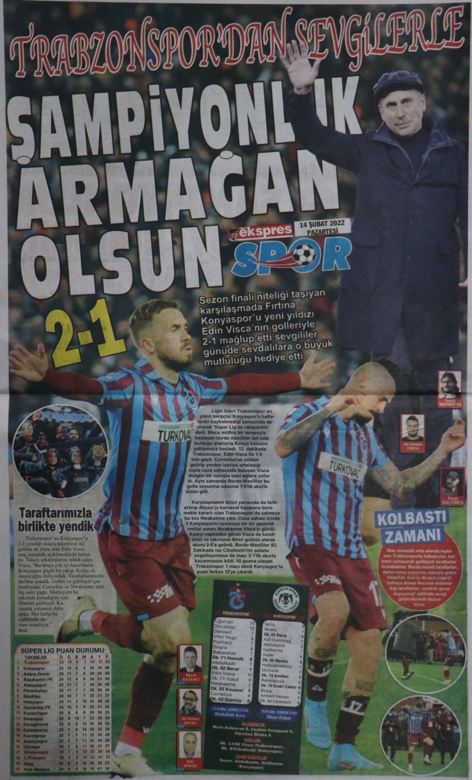 Trabzonspor'un galibiyeti yerel basında: 'Şampiyonluk ilacı Viscavak' - Sayfa 2
