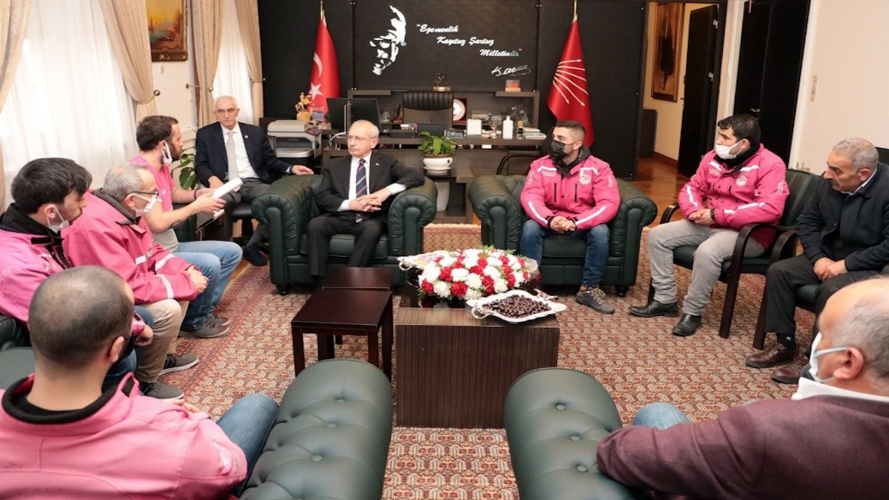 Yemeksepeti işçileri Meclis'te Kılıçdaroğlu'yla görüştü