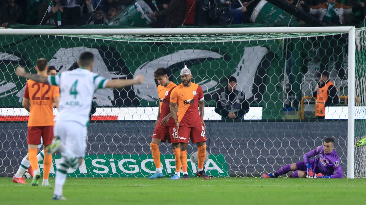 Galatasaray 4 maç sonra Konya'dan ağır yaralı dönüyor: 2-0