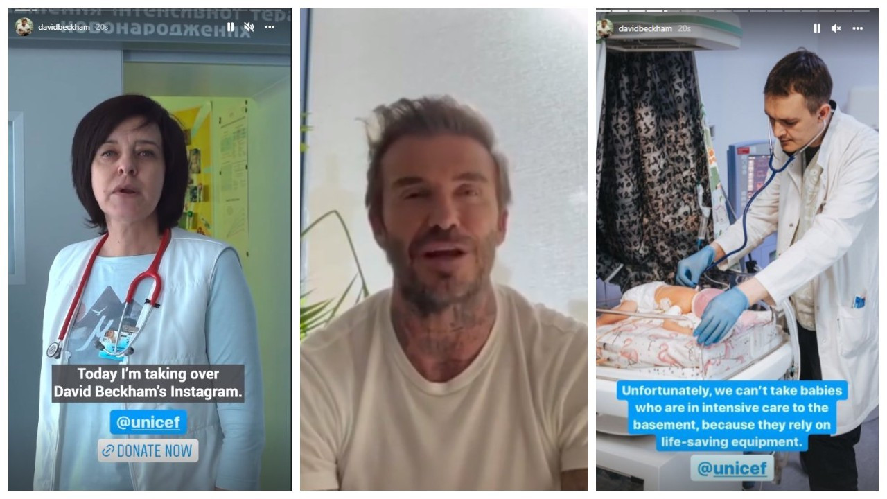 David Beckham, Instagram hesabını Ukraynalı bir doktora verdi