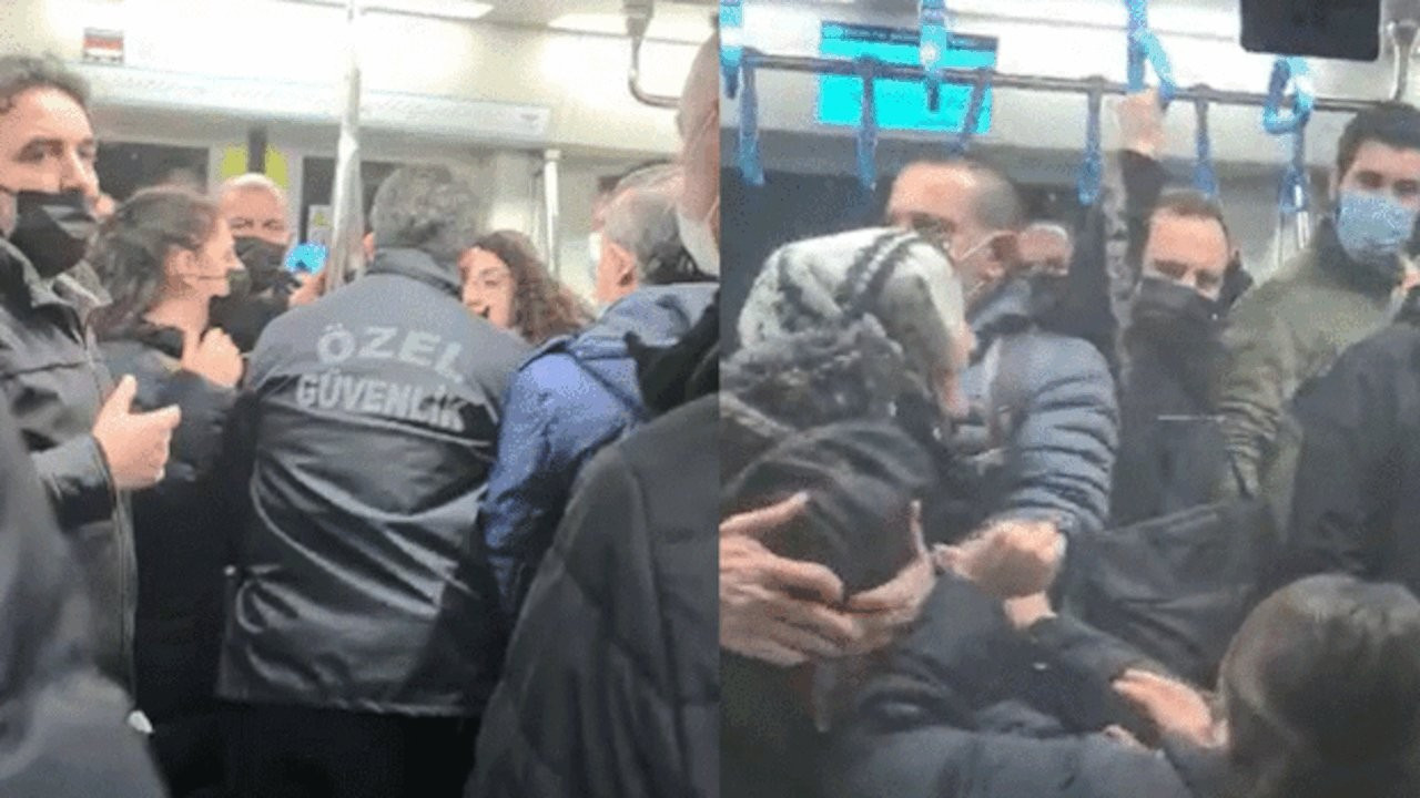 Marmaray'da maske kavgası