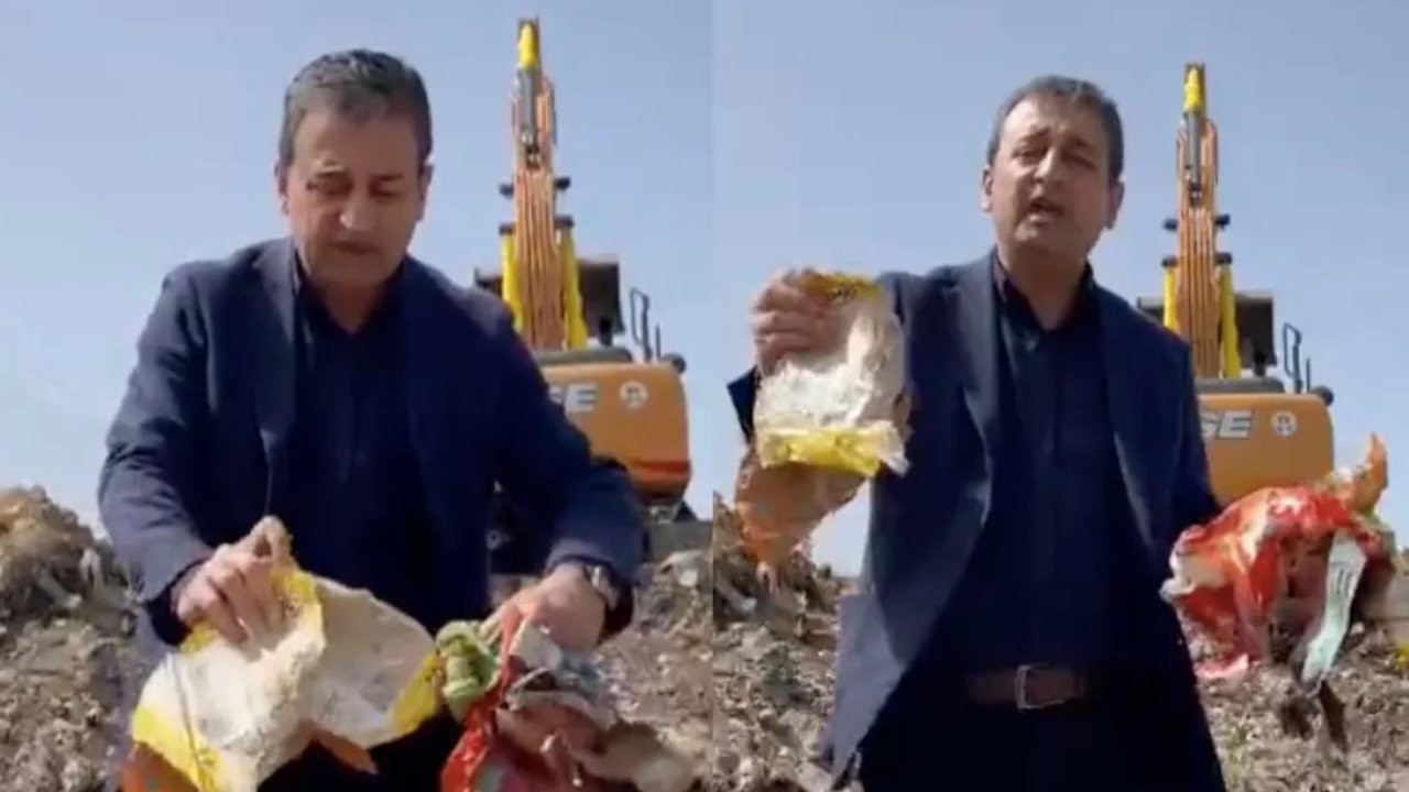 CHP'li vekilden Bakan Kurum'a çöplerin içinden videolu yanıt