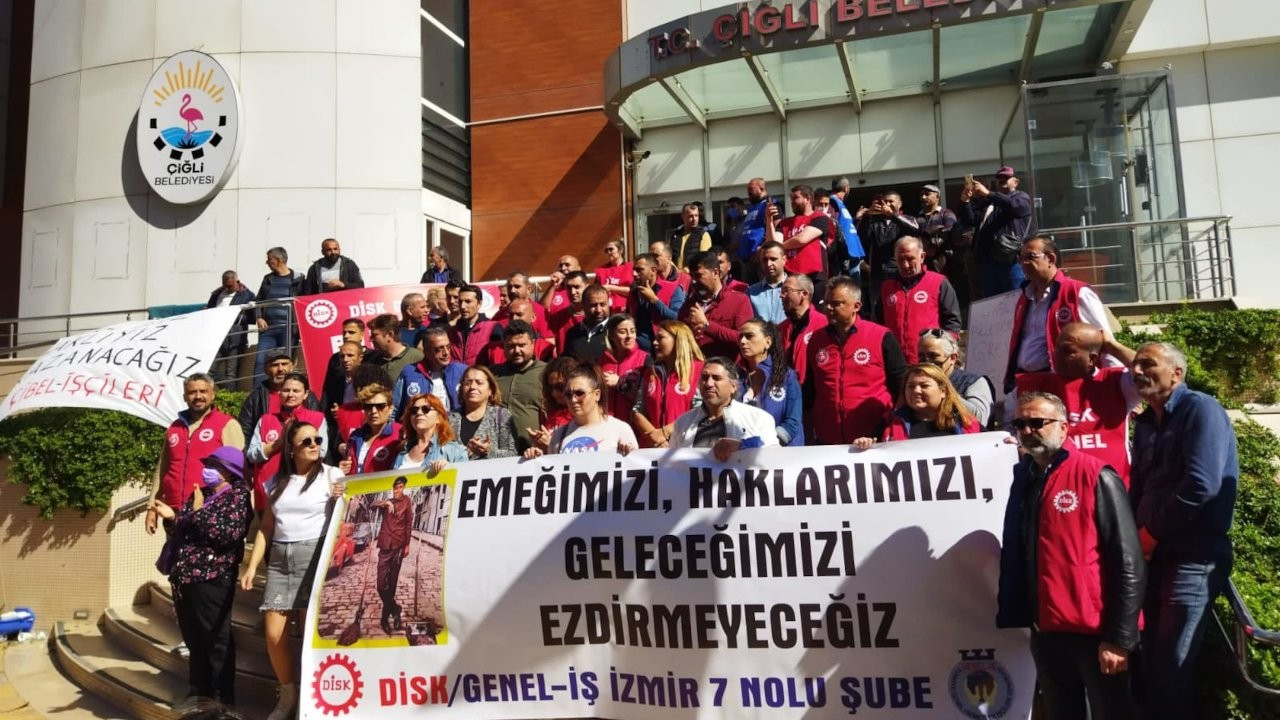 Çiğli Belediyesi işçilerinin grevi ikinci gününde devam ediyor