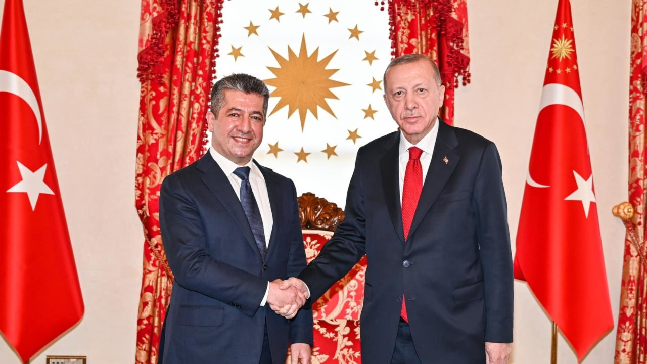 Cumhurbaşkanı Erdoğan, Mesrur Barzani'yle görüştü