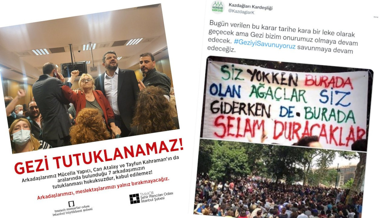 Meslek ve çevre örgütleri: Gezi'yi savunuyoruz