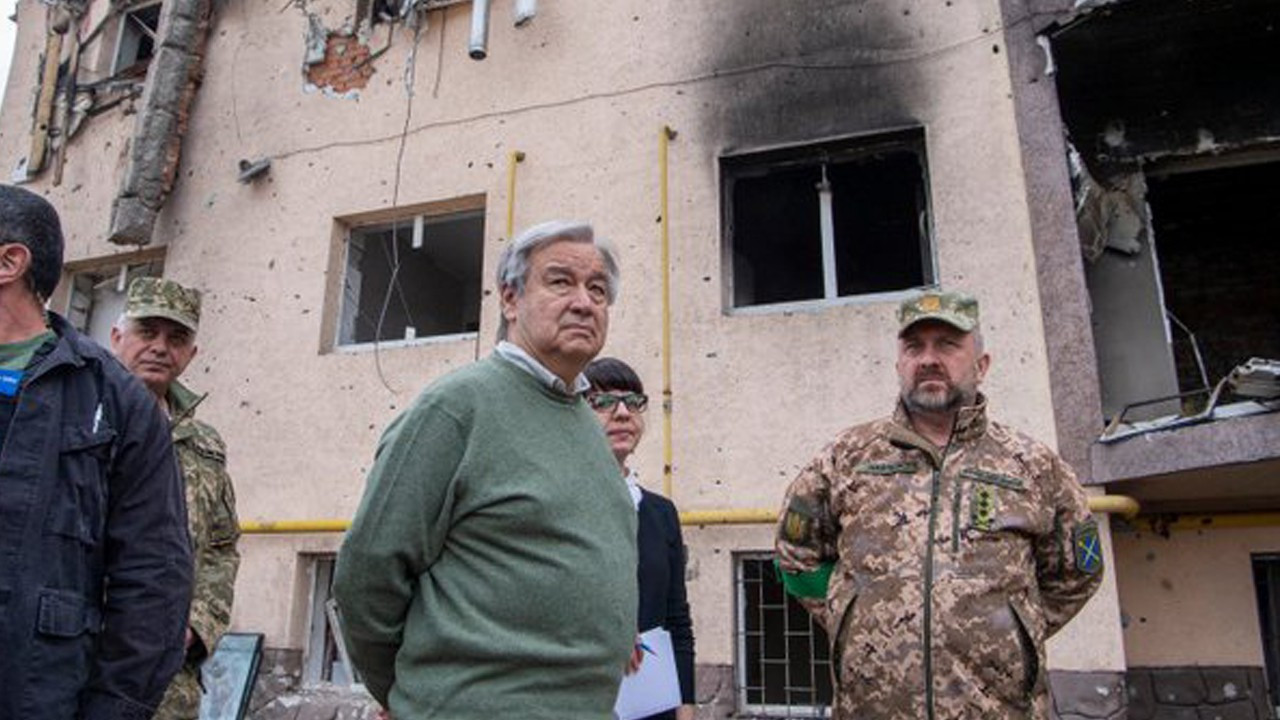 Kiev'de Rusya'nın saldırısına tanık olan Guterres: Savaşı önleyebilirdik
