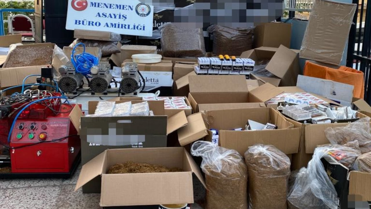 İzmir'de 230 kilogram kaçak tütün ele geçirildi: 3 gözaltı