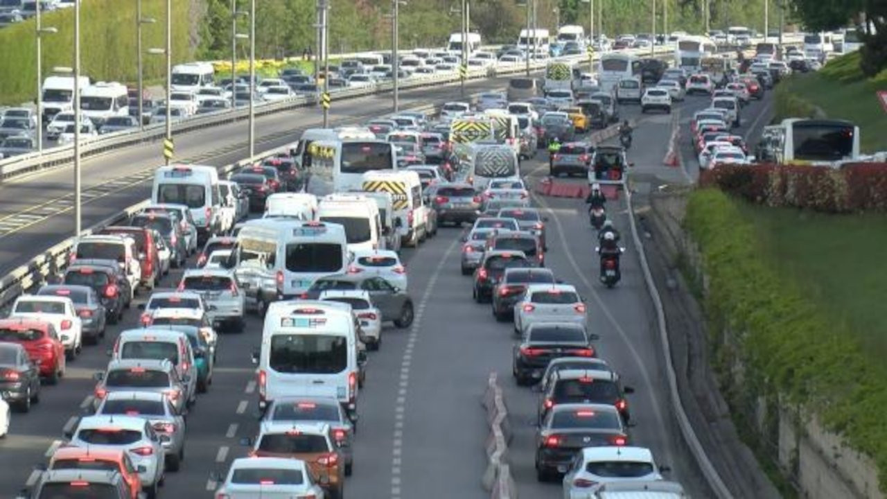 İstanbul'da trafikte yoğunluk