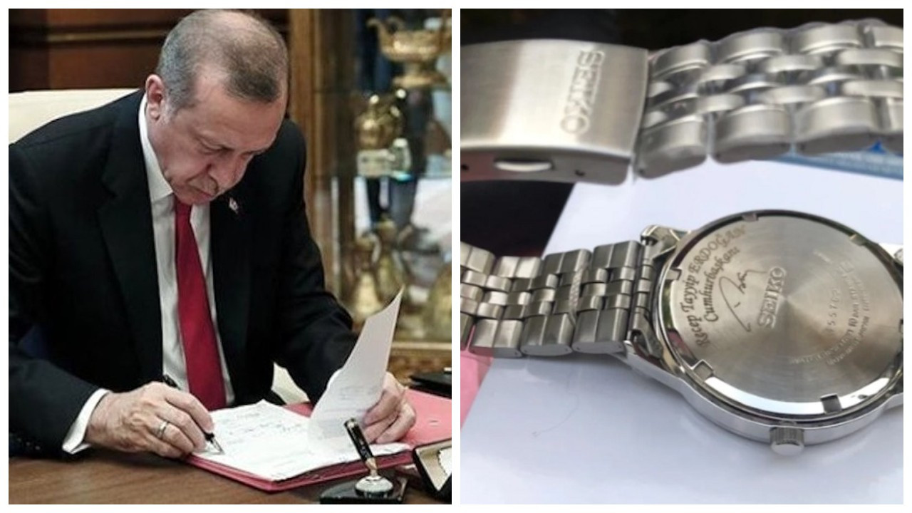Erdoğan’ın hediye ettiği imzalı saatleri internetten satışa çıkardılar