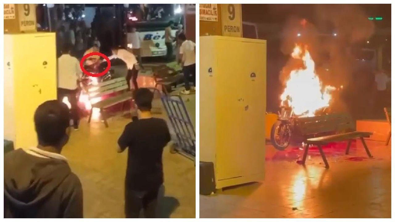 Yer Adana: Otogarda yanan motosikleti şalgam suyu dökerek söndürdüler - Sayfa 1