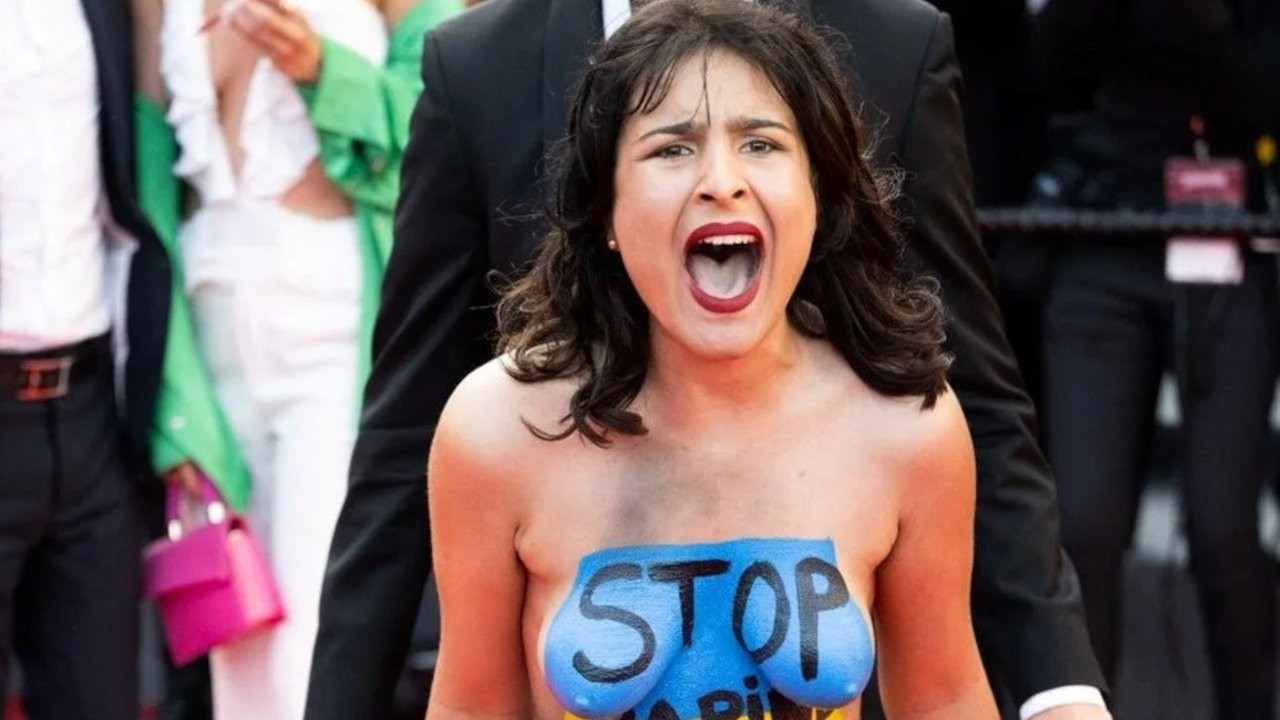 75. Cannes Film Festivali'nde çıplak protesto