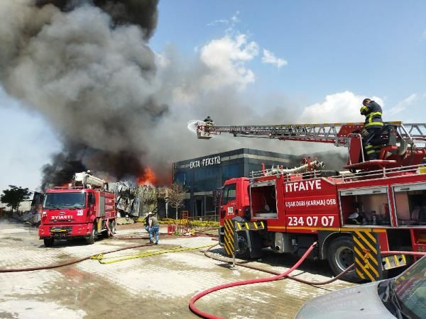 Uşak'ta fabrikada yangın: 3 itfaiyeci hastaneye kaldırıldı - Sayfa 1