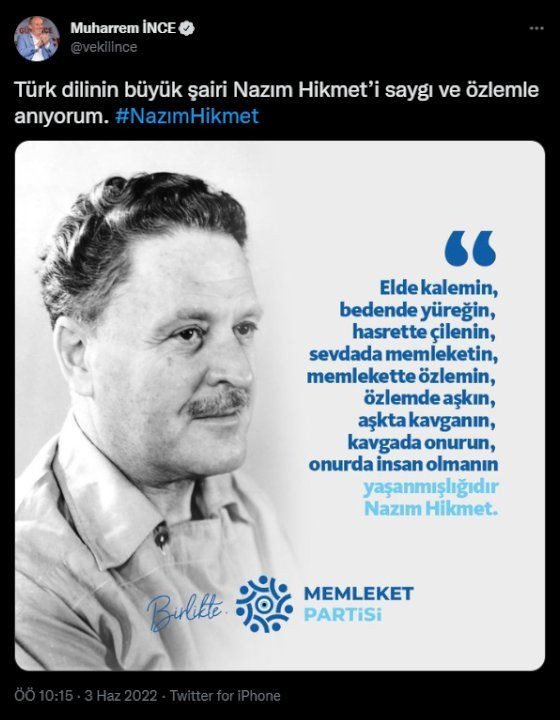 Sanatçı ve siyasetçilerden Nazım Hikmet mesajları: Elbet bitecek güneşe hasret günler... - Sayfa 3