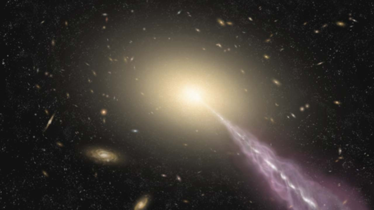 En parlak kuasarın çevresinde devasa bir radyo yapısı keşfedildi