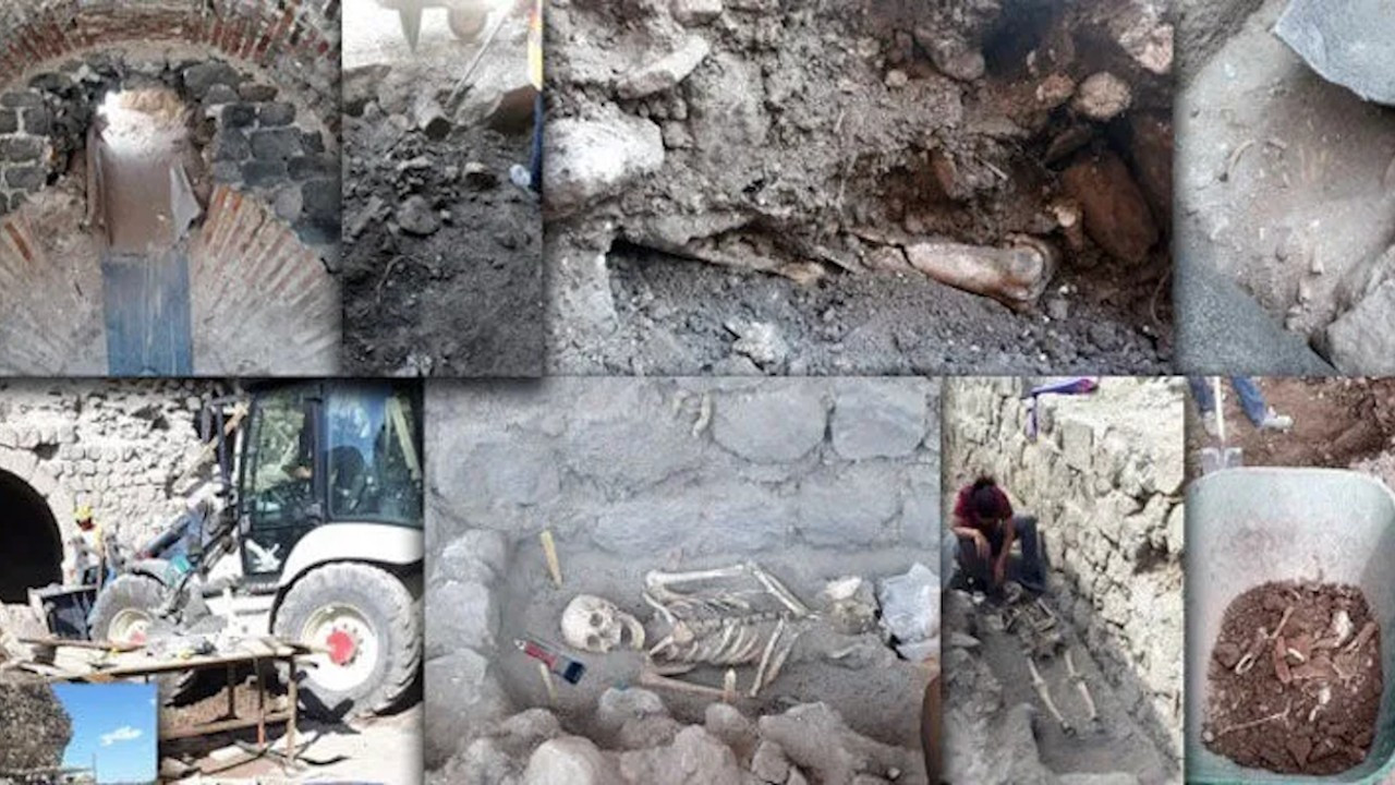Diyarbakır İçkale’de insan iskeleti ve kemikler bulundu
