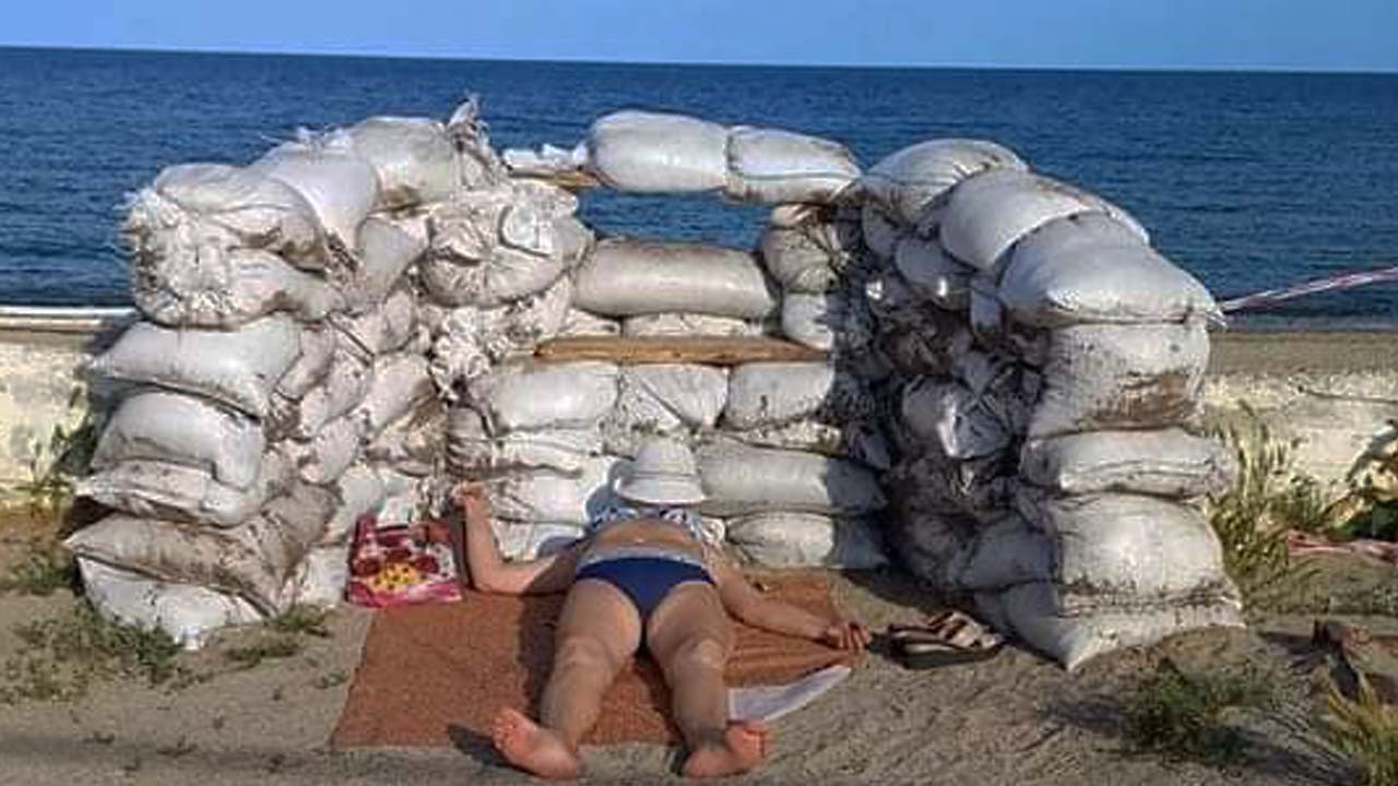 Odessa'nın popüler plajları mayınlar nedeniyle kapalı