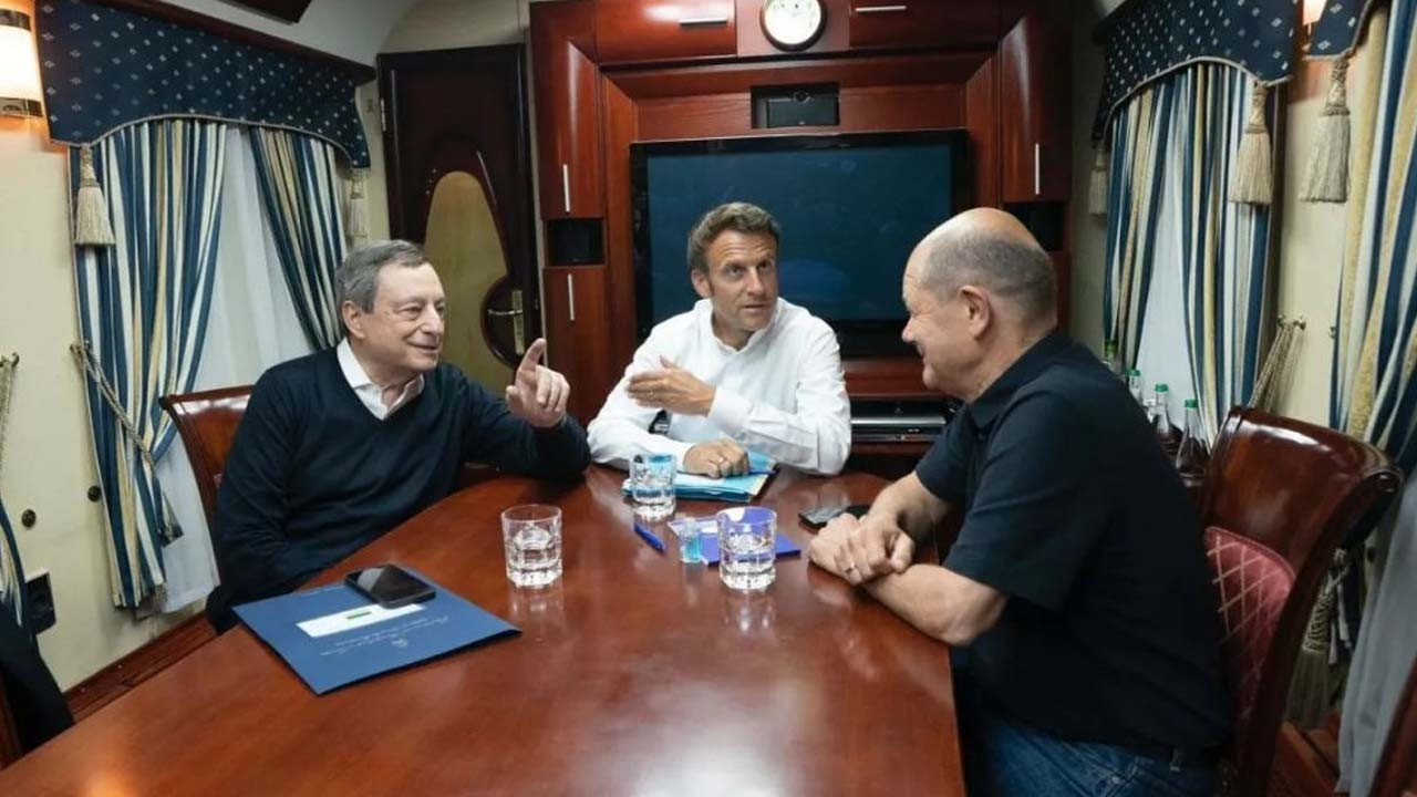 Scholz, Macron, Draghi bugün Kiev'e gidiyor