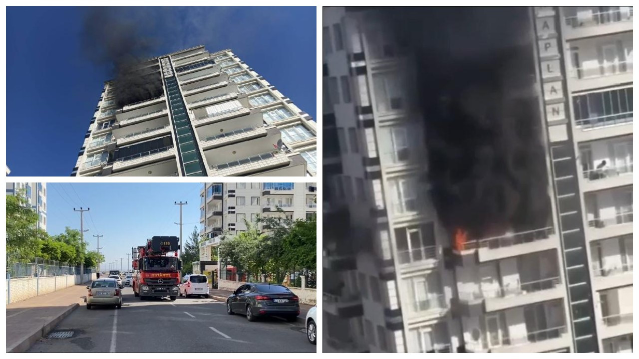 Diyarbakır'da 12 katlı binada yangın: 9 kişi dumandan etkilendi