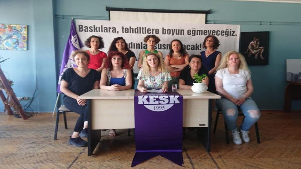 KESK İstanbul Kadın Meclisi, üyelerin tehdit edilmesini protesto etti