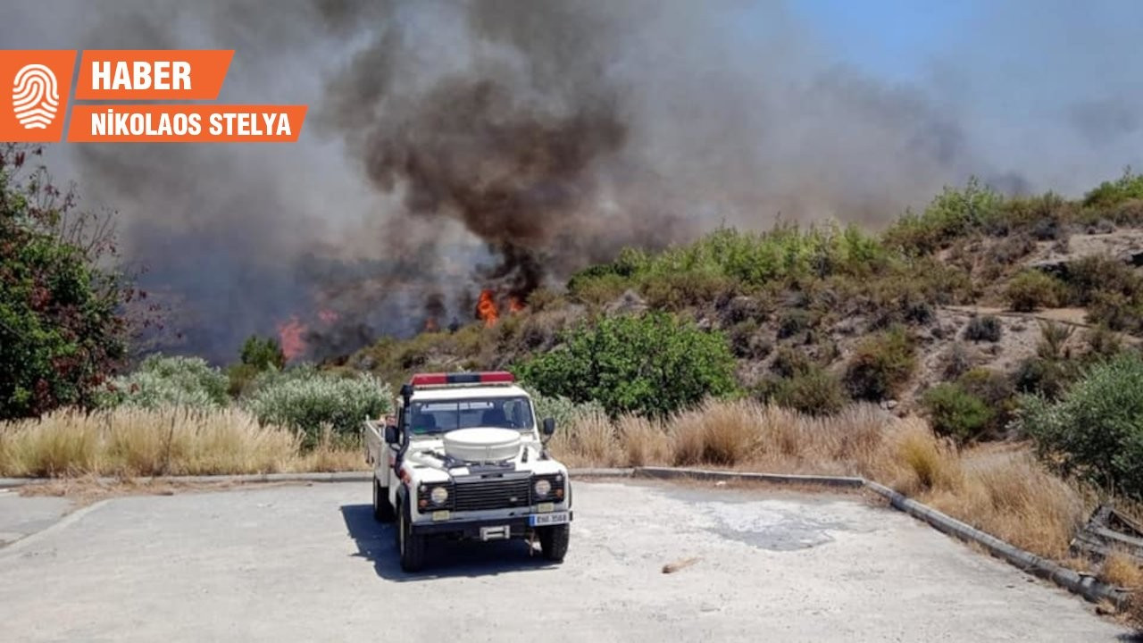 Kuzey Kıbrıs'ta orman yangınına müdahale sürüyor