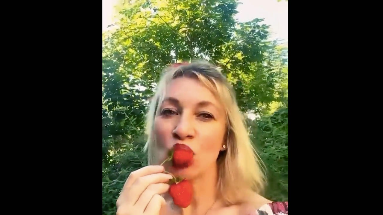 Rusya Dışişleri Bakanlığı sözcüsünden çilek videosu: Benim hasadım
