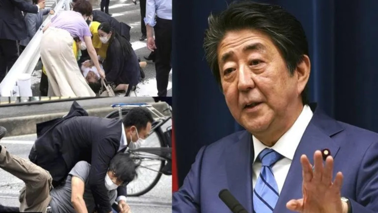 Eski Japonya Başbakanı Şinzo Abe'nin vurulma anı