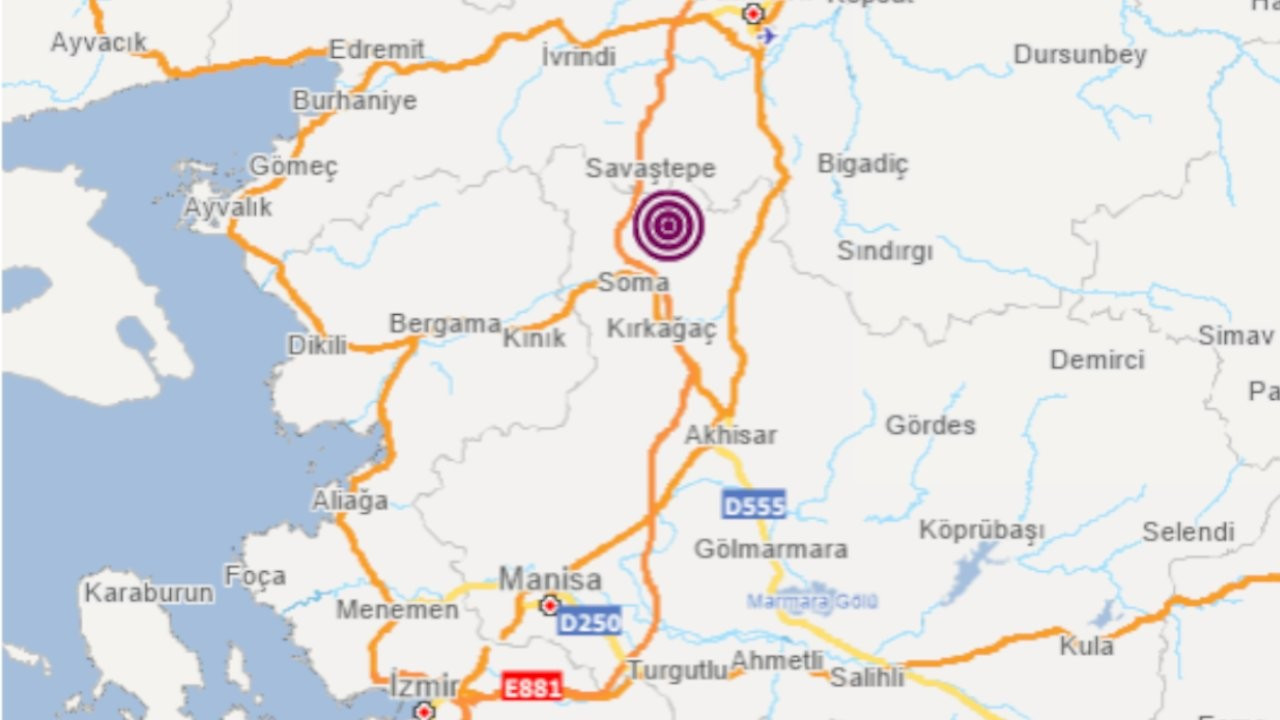 Soma'da 4,3 büyüklüğünde deprem