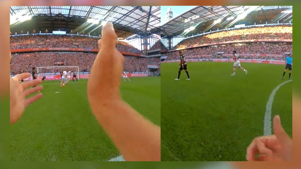 Köln-Milan maçındaki vücut kamerası görüntüleri viral oldu