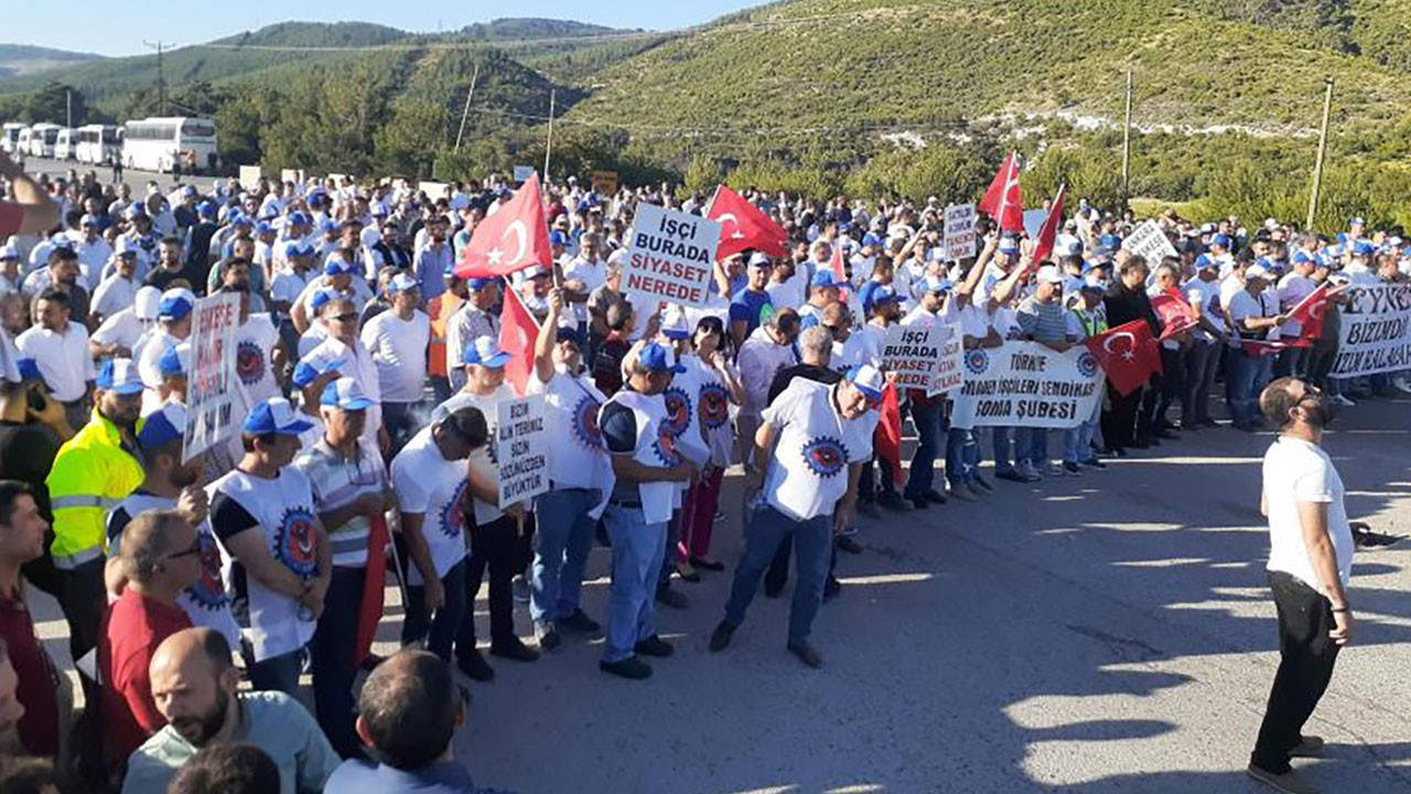 Soma'da işçiler özelleştirmeye karşı iş bıraktı