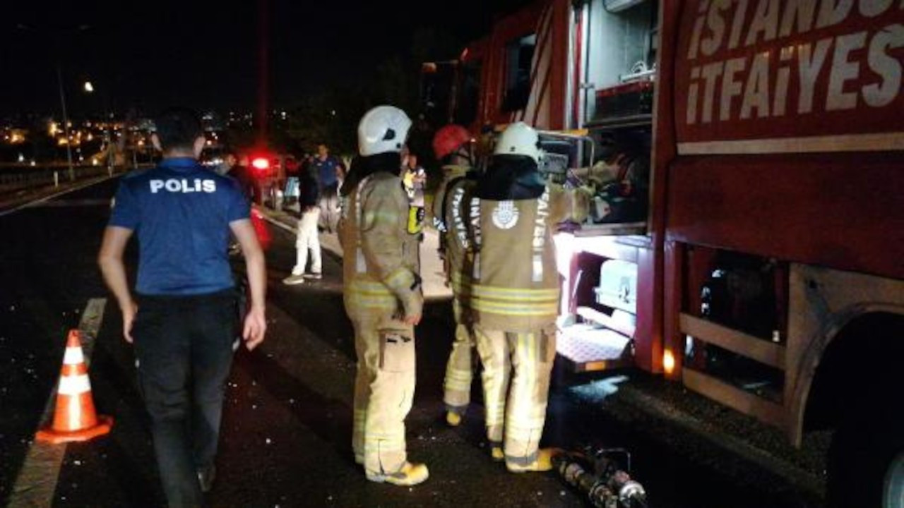 Silivri'de takla atan otomobil devrildi: 1 ölü, 1 yaralı