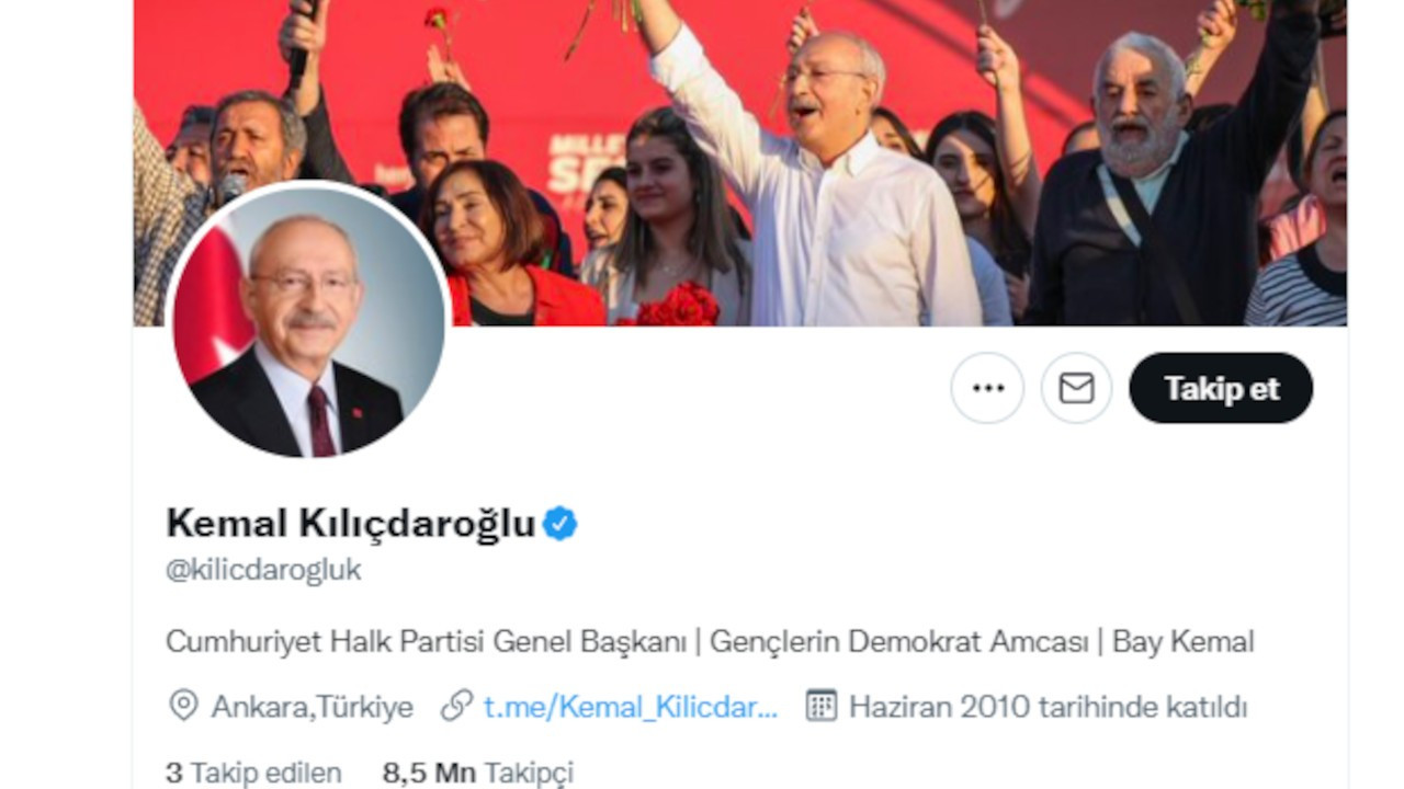 Kılıçdaroğlu Twitter profilini yeniledi: Bay Kemal