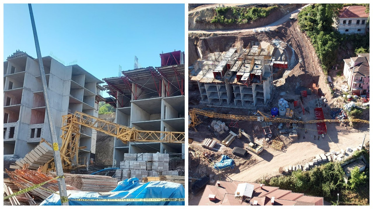 Kastamonu'da inşaat vinci devrildi: 1 kişi öldü