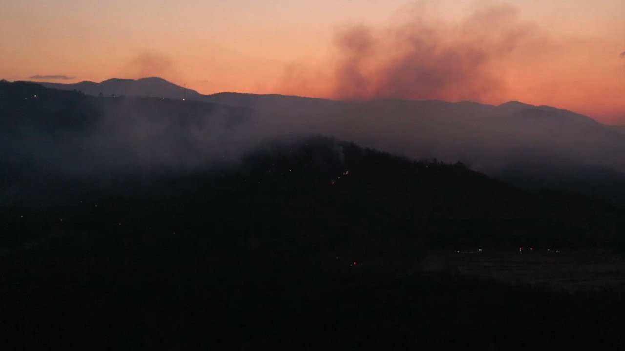 Burdur'daki orman yangını sürüyor