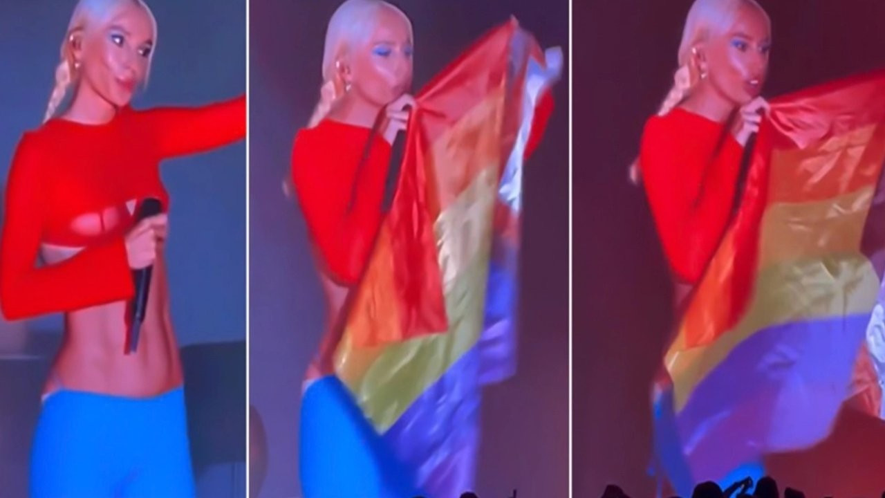 Gülşen, konserde LGBTIQ+ bayrağı açtı: En güzel köşemizde saklayacağız