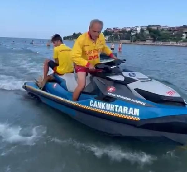 Kayalıklarda mahsur kalan yavru geyik, jet ski ile kurtarıldı - Sayfa 6