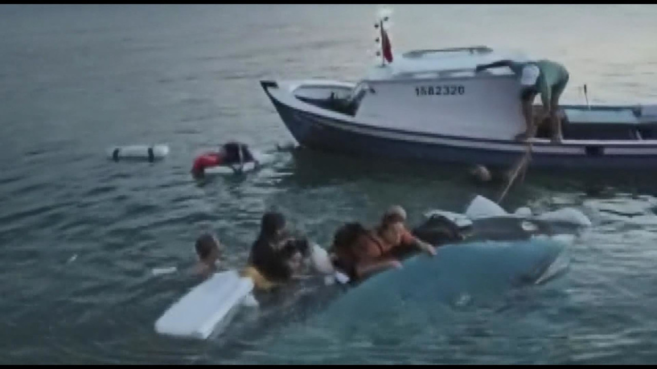 Beykoz'da 9 kişilik ailenin bindiği tekne alabora oldu