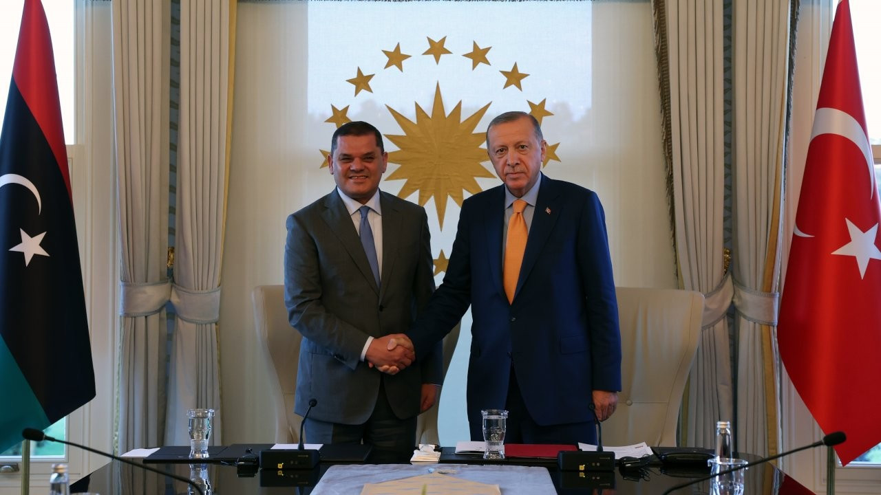 Cumhurbaşkanı Erdoğan, Libya Ulusal Birlik Hükümeti Başbakanı Dibeybe ile bir araya geldi