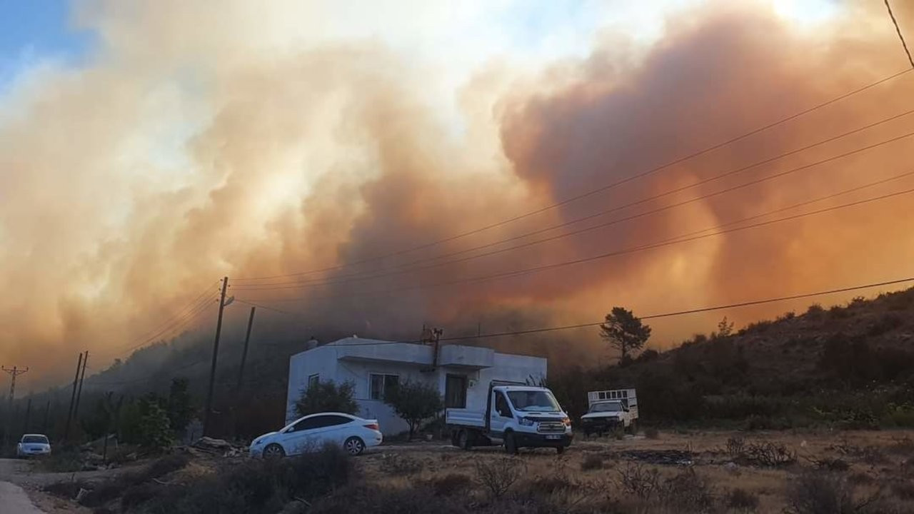 Mersin'de orman yangını: 30 ev boşaltıldı