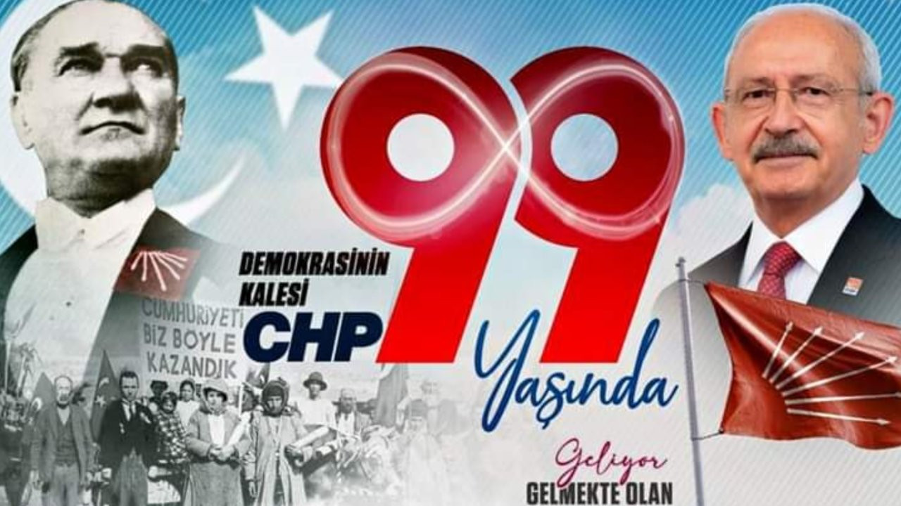 Rize’de CHP’nin 99. yıl afişlerine engelleme