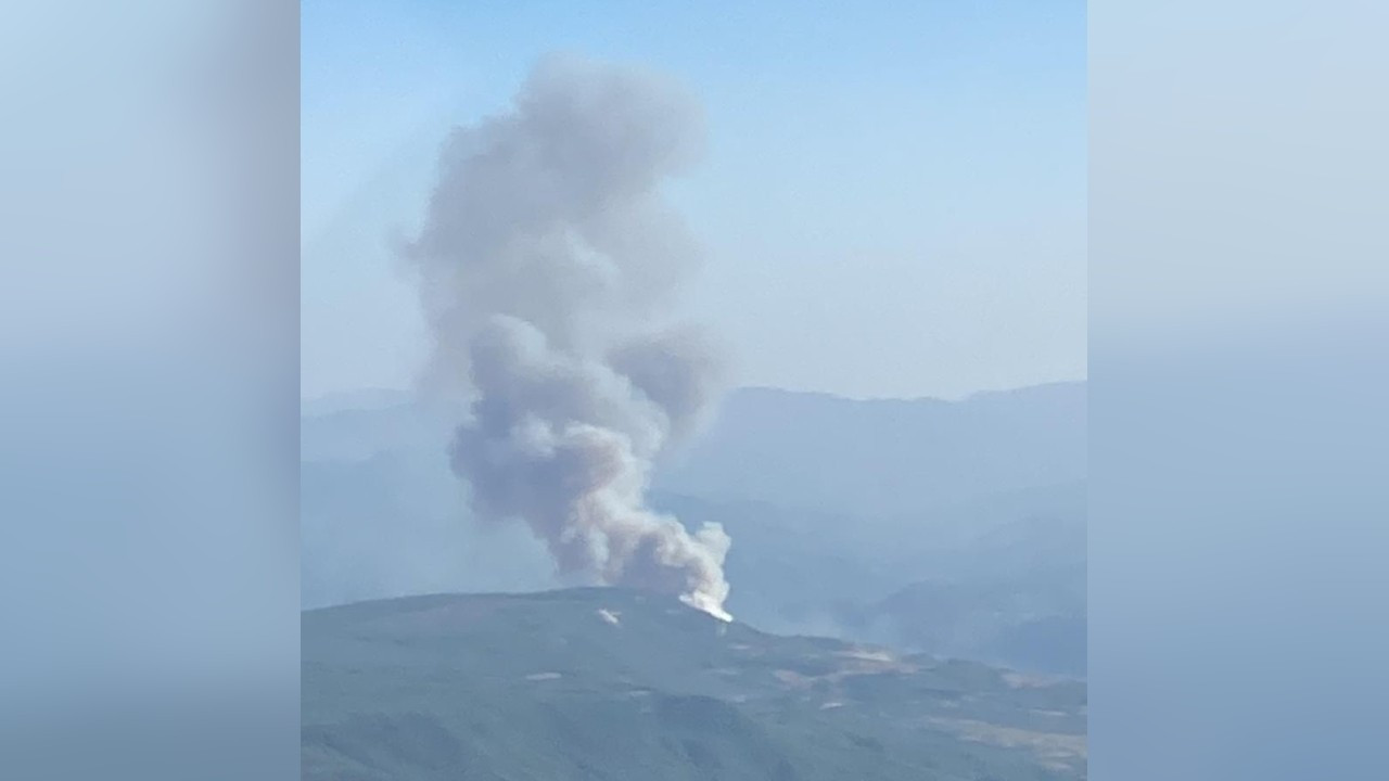 Denizli'de orman yangınının söndürüldüğü bölgeye yakın noktada yeni bir yangın çıktı