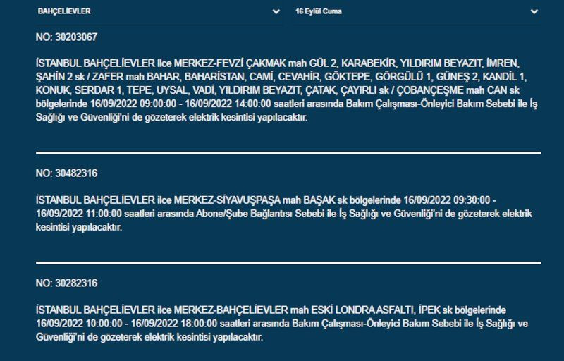 BEDAŞ duyurdu: İstanbul'da yarın için elektrik kesintisi uyarısı - Sayfa 4