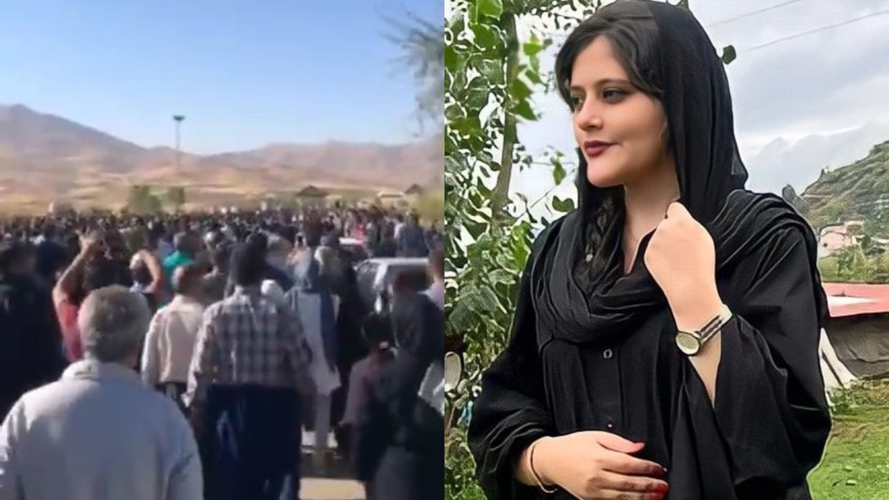 İran ahlak polisi tarafından katledilen Amini'nin cenazesine saldırı