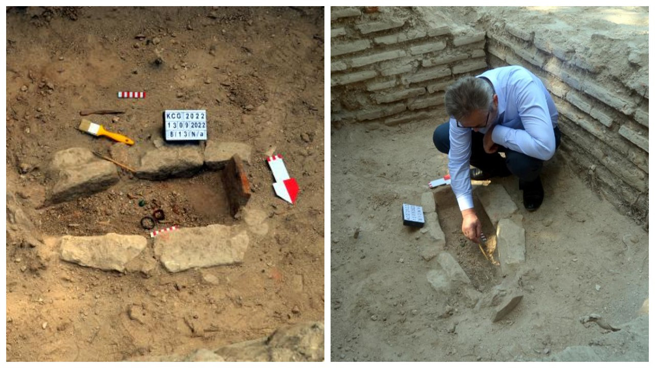 Bathonea'da çıngıraklı, bilezikli çocuk mezarı bulundu