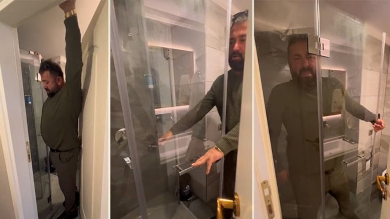 Sosyal medyada viral olan video: Banyoya nasıl gireceğim?