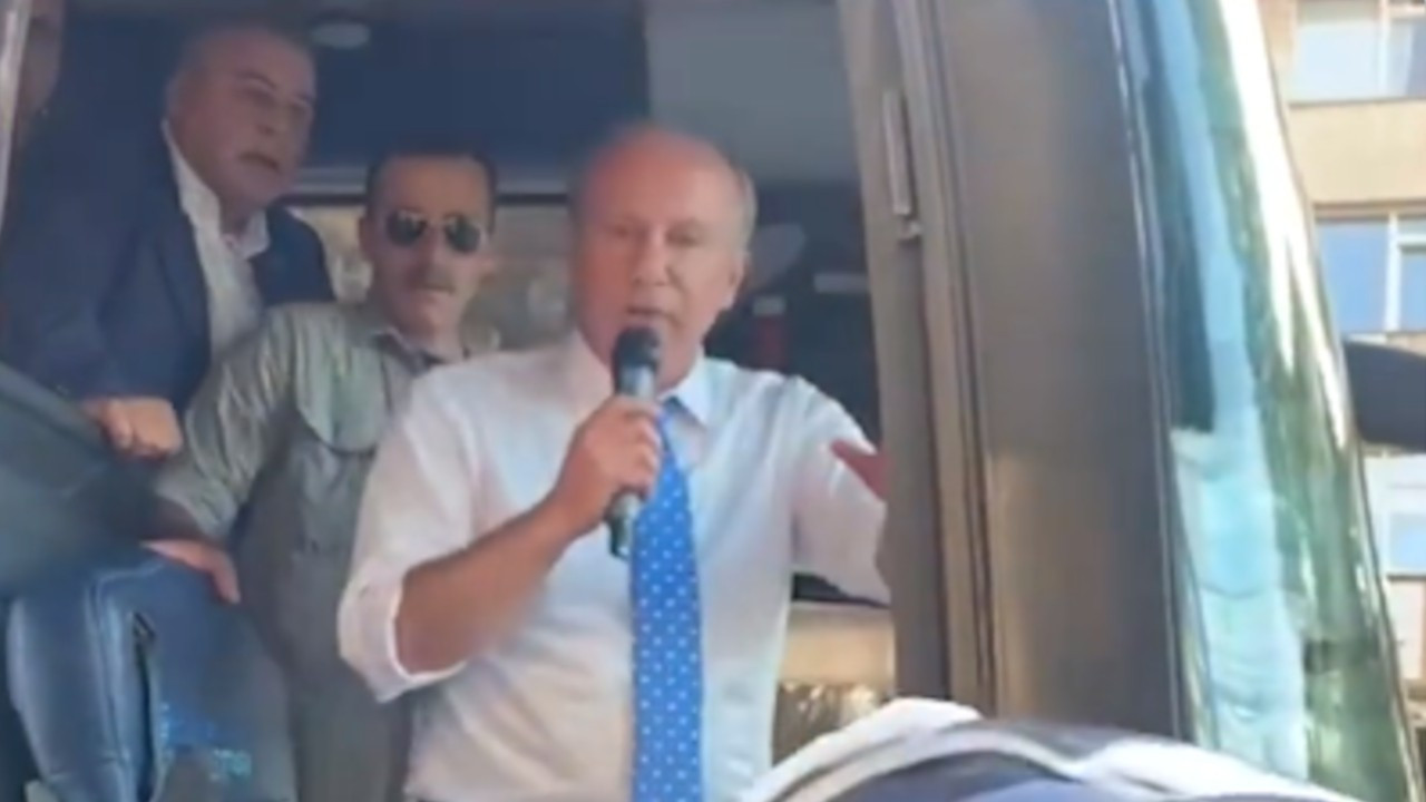 Polis Muharrem İnce'nin seçim otobüsünü durdurdu