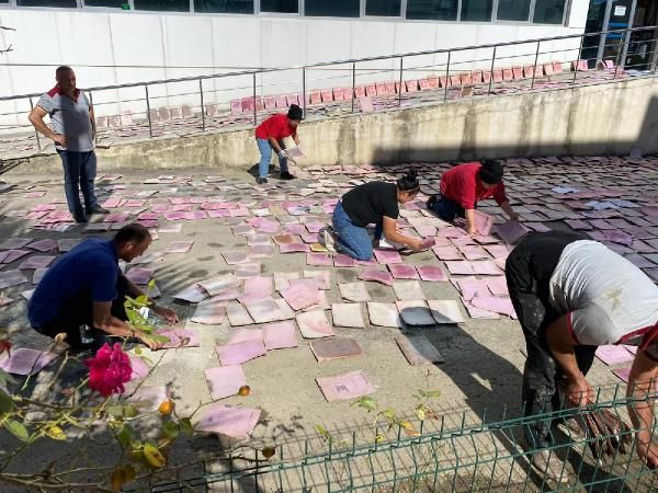 Selde ıslanan SGK arşivi güneşli günlerde bahçede kurutuluyor - Sayfa 3