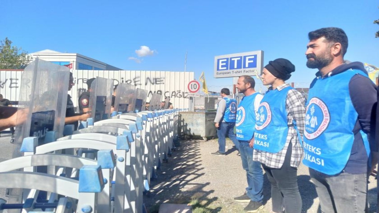 Çırağan önünde eylem yapan 15 ETF Tekstil işçisi gözaltına alındı