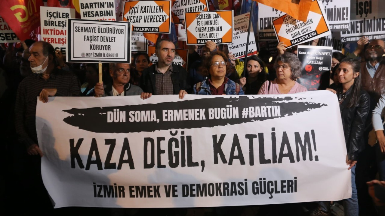 İzmir Emek ve Demokrasi Güçleri: O madeni mezarlığa çeviren sizsiniz