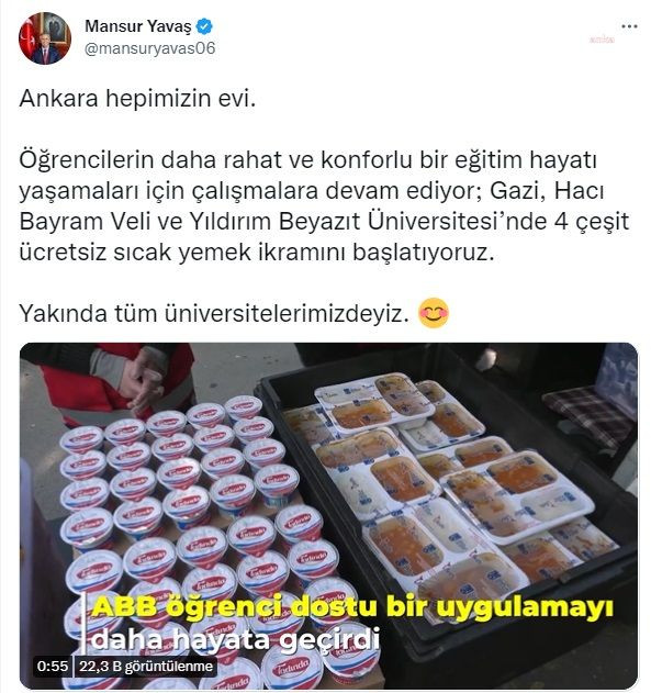 Ankara Büyükşehir Belediyesi’nden üniversitelerde ücretsiz 4 çeşit sıcak yemek ikramı - Sayfa 3